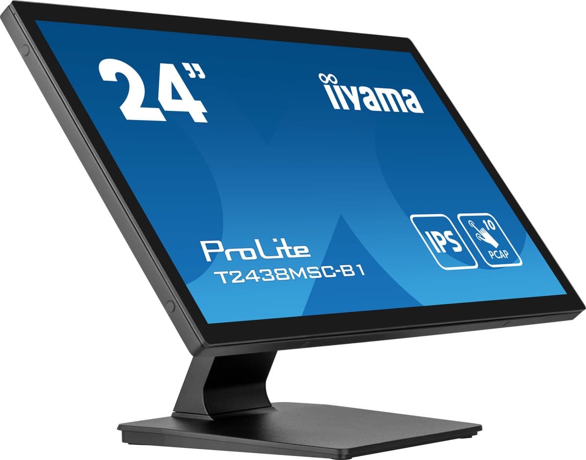 iiyama ProLite T2438MSC-B1 computer monitor 60,5 cm (23.8") 1920 x 1080 Pixels Full HD LED Touchscreen Zwart — afbeelding 1