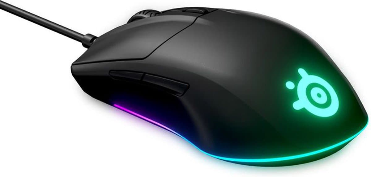SteelSeries Rival 3 - Optische Gaming Muis - RGB - 8500 CPI- Zwart — afbeelding 1