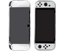 Hoes Geschikt voor Nintendo Switch OLED Case Hoesje Schokproof - Bescherm Hoes Geschikt voor Nintendo Switch OLED Hoes Hard Cover - Transparant