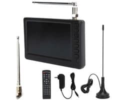 Stemily 5-Inch Mini TV - Televisie - Draagbaar - 800x480 - Digitaal & Analoog - FM-radio - USB - SD-Kaart - 13,8x2,3x8,5cm