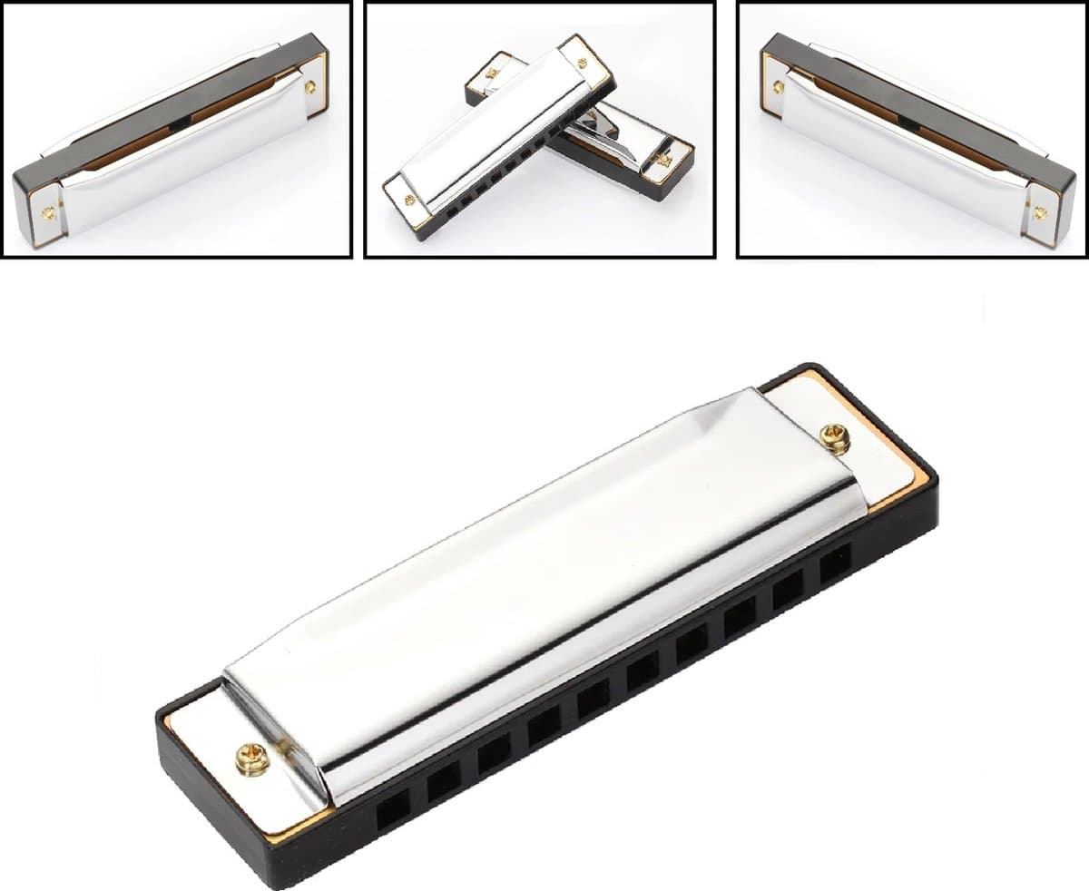 LOUZIR Mondharmonica - Blues - Harp - Majeur - Blaasinstrument - Harmonica C - Mond Blaas Instrument - Mouth Harmonica - Wind Instrument — afbeelding 1