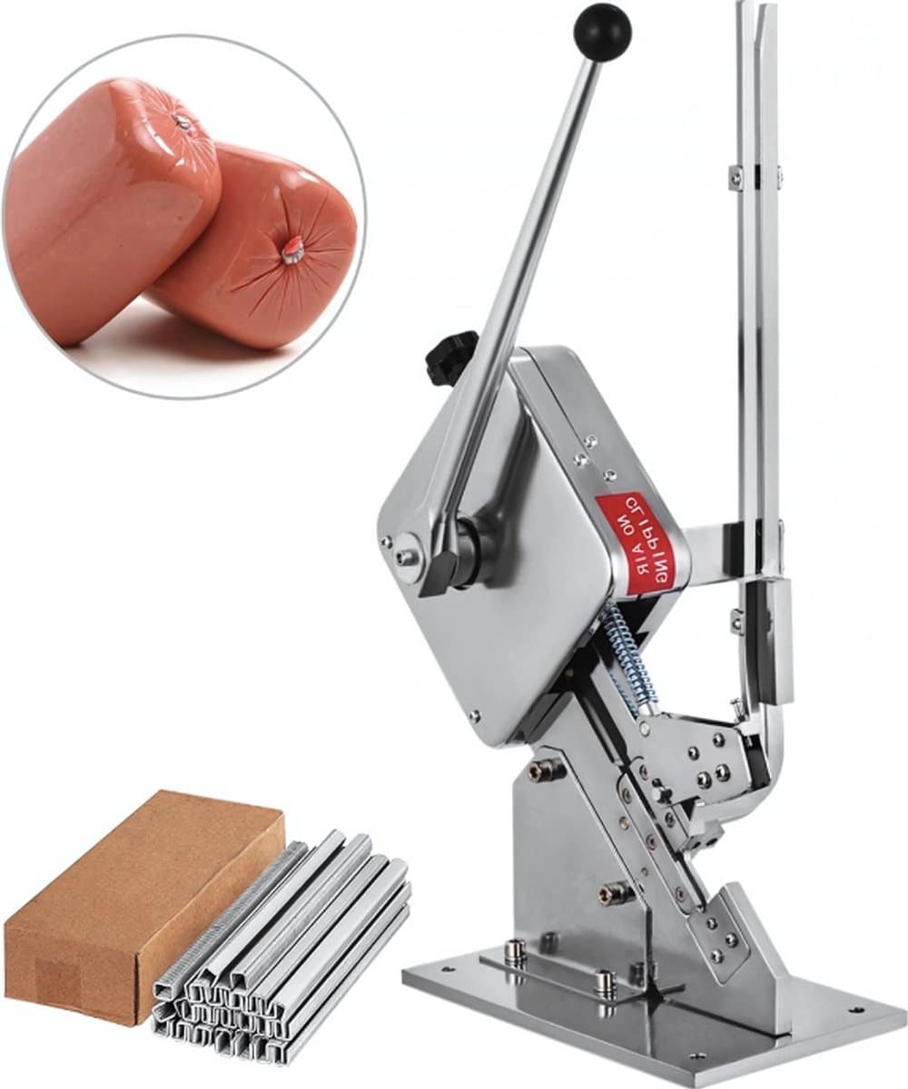 Worstenvuller sluitemachine - Worstmaker - Clipper - Handmatige Sealer - 8000 Stuks Clips Voor Verpakking — afbeelding 1