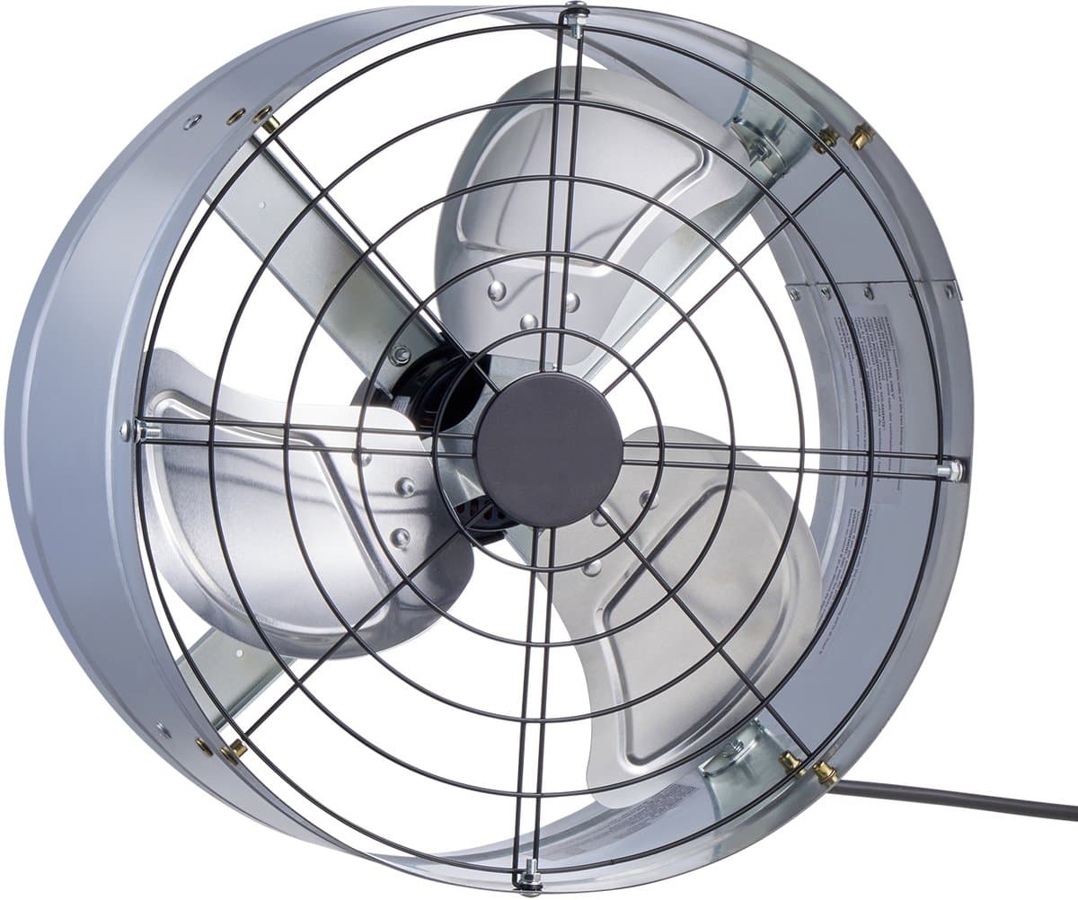 Zolderventilator voor gevelmontage 15 inch, 1300 CFM huisventilator met regelbare thermostaat en gaas, stille zolder-, garage- en winkelventilatie — afbeelding 1