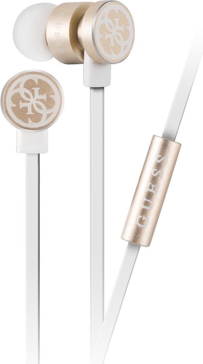 Guess in-ear wit goud oordopje - noise reduction — afbeelding 1