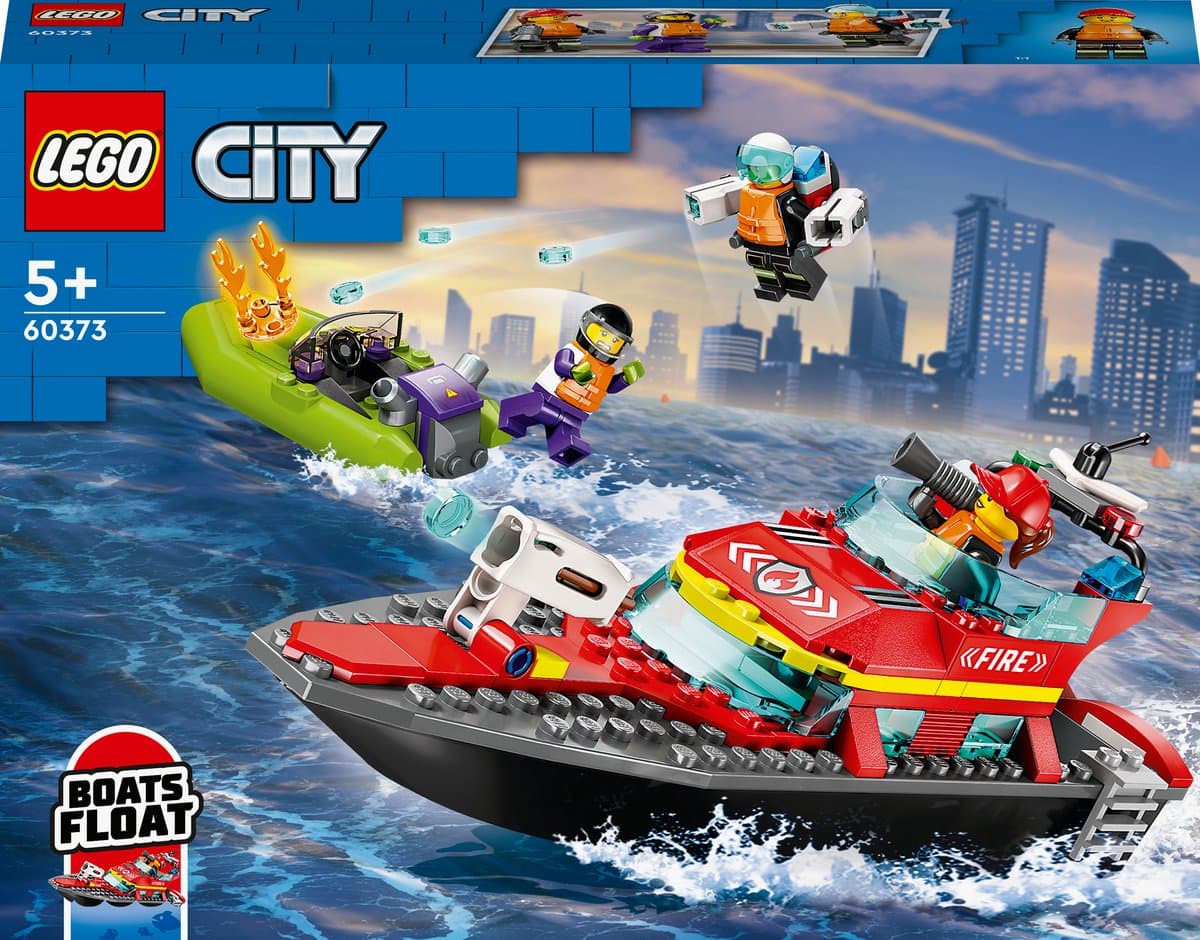 Lego City 60373 Reddingsboot Brand Bouwstenen — afbeelding 1
