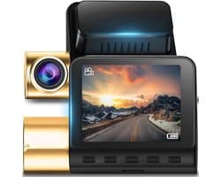 SnelShoppen - Retoo Dashcam Autocamera 2K/4K met 170° Kijkhoek, Nachtzicht, Parkeermodus, Loop-opname, GPS-module, Wifi, Microfoon en 2 Inch LED-Displ