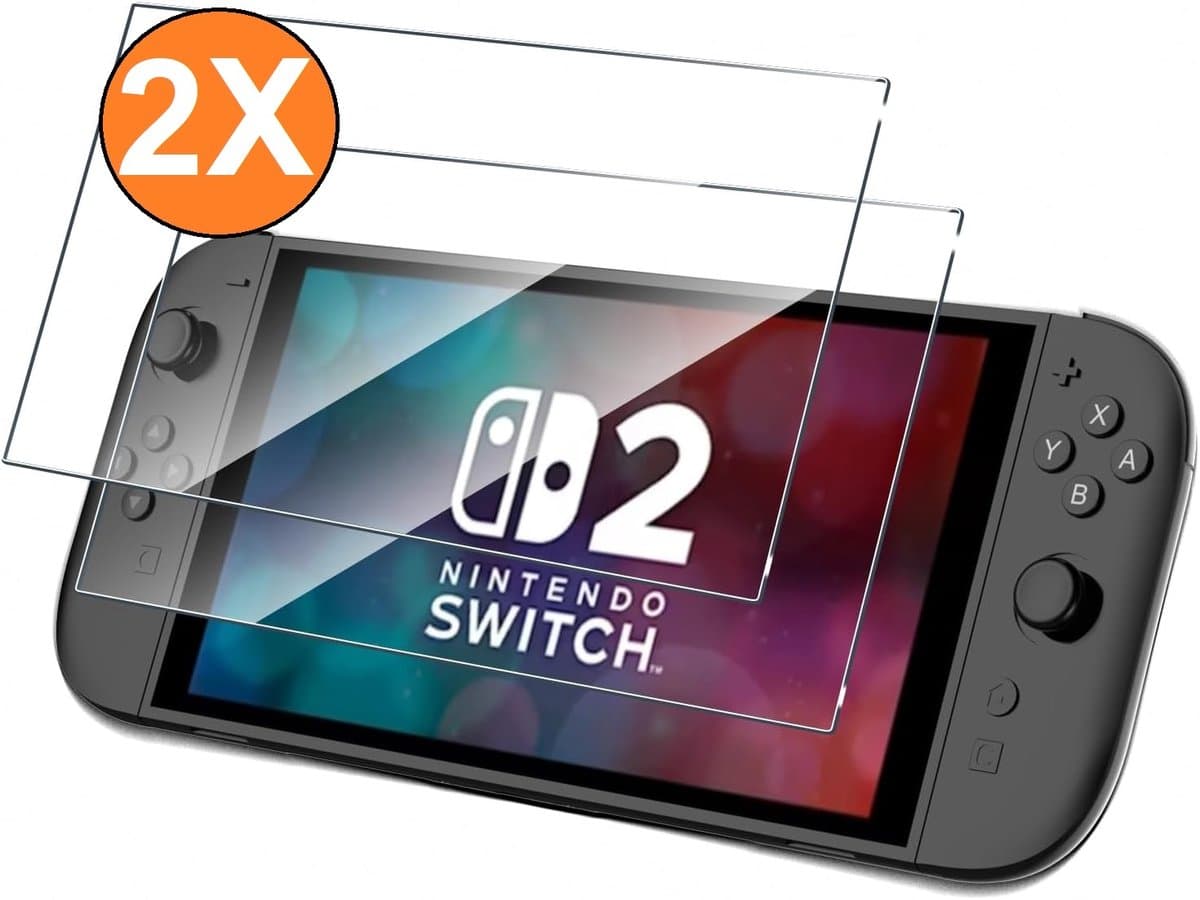 Screenprotector - Geschikt voor Nintendo Switch 2 Screenprotector Bescherm Glas - tempered glass - 2pack — afbeelding 1