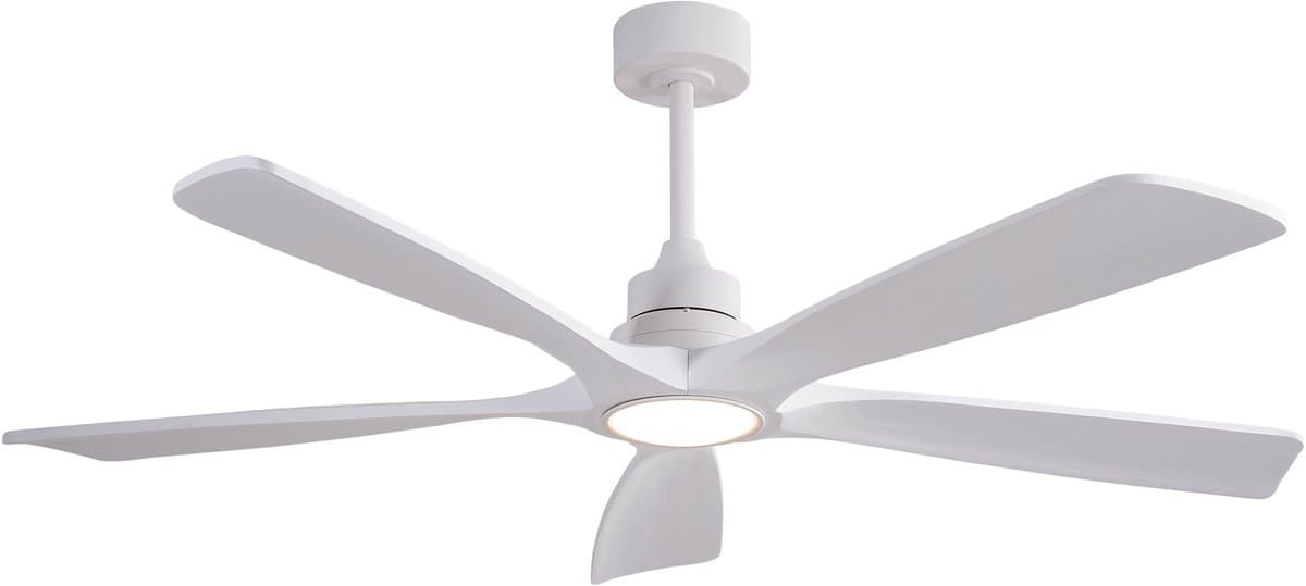 COVREO Plafondventilator met verlichting 91 cm wit hout en metaal, 6 standen — afbeelding 1