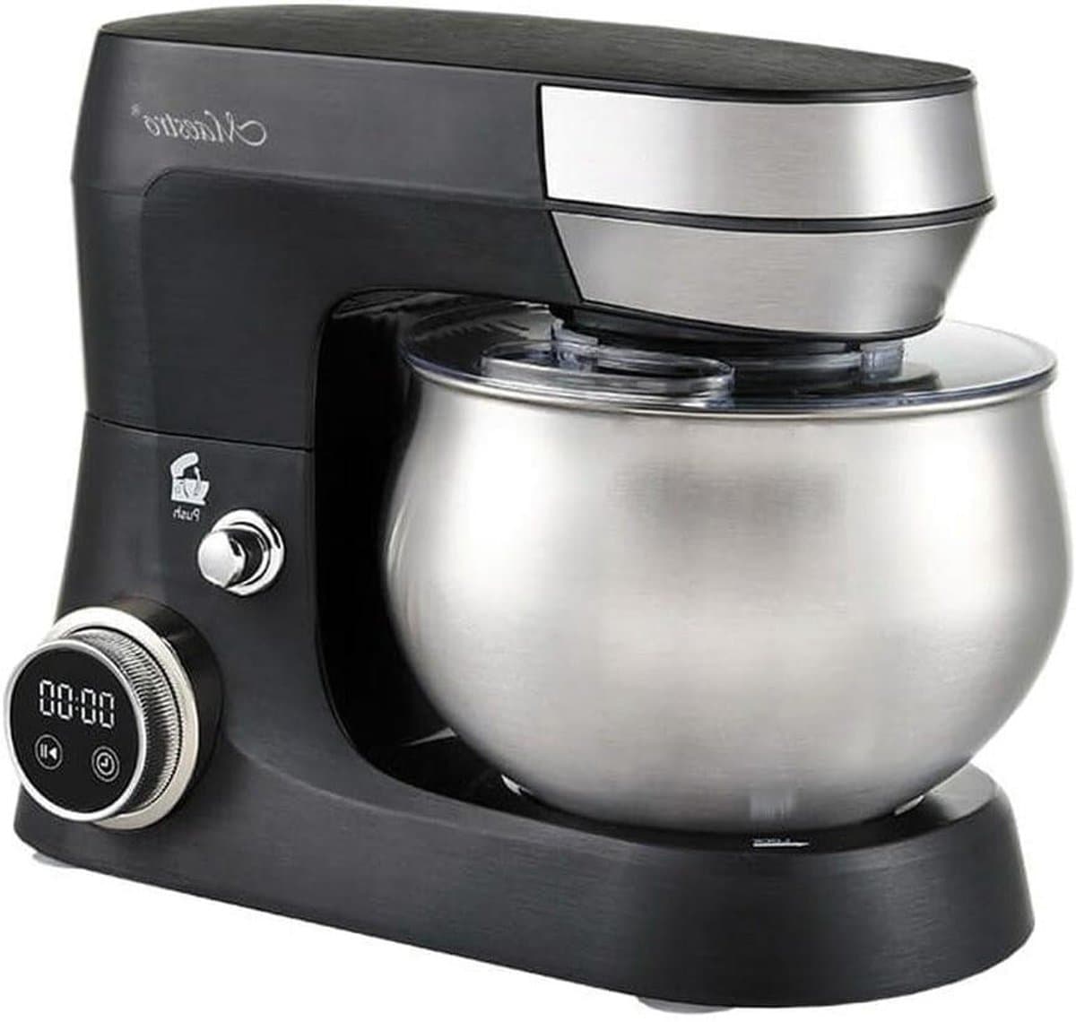 Keukenmachine - Mixer Deegmixer - Bakken en Koken - Krachtige Motor - 5 liter - Zwart Zilver — afbeelding 1