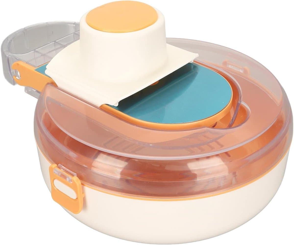 Groentehakselaar - Keuken snijder - Voedsel bereiden - 9-in-1 multifunctioneel - 28 x 24 x 10 cm - Oranje — afbeelding 1