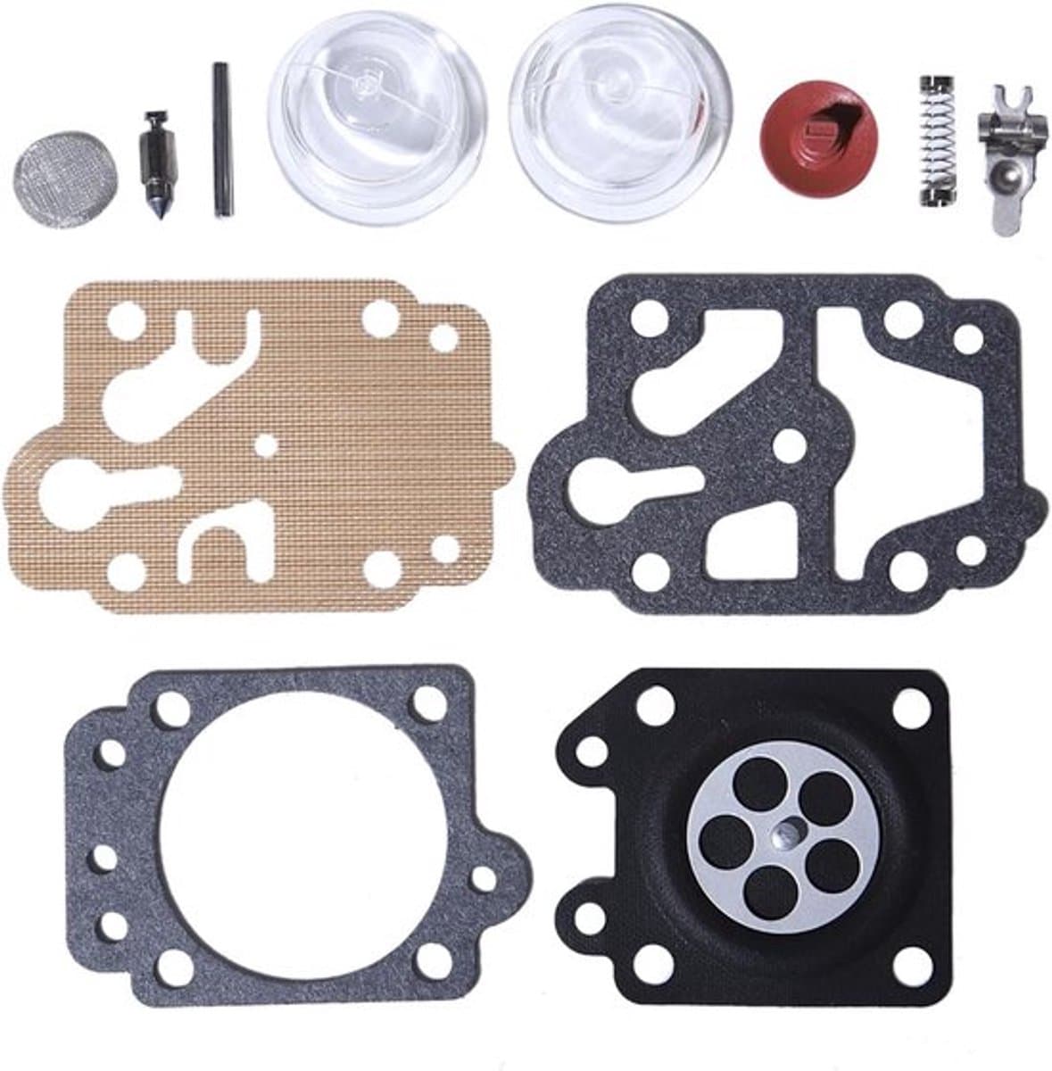 Carburateur reparatieset met primer en lampventiel geschikt voor GX35, CG430, CG260 en CG330 motoren, hoogwaardige onderdelen voor optimale prestaties — afbeelding 1