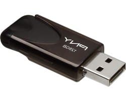USB Flash Drive - Geheugenstick Gegevens - Bestanden Meenemen - Verschuifbare Kraag - 128 GB - Zwart