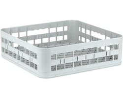Glazen Mand - Vaatmand Onderzetter - Industriële Vaatwassers - Stapelbaar Ontwerp - 40 x 40 x 12 cm - Glas
