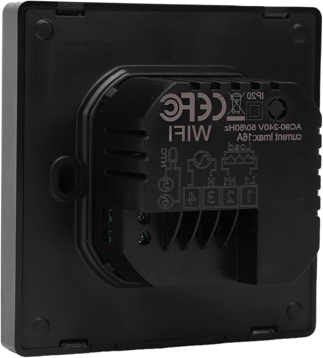 Slimme Temperatuurregelaar - Slimme Thermostaat - Verwarming Regelen - Nauwkeurige Controle - LCD Display - Zwart — afbeelding 1