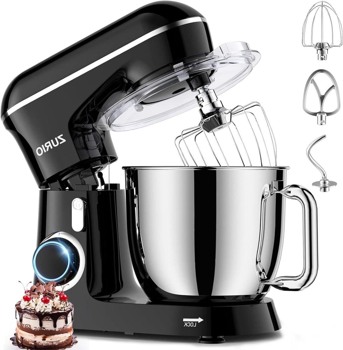 Keukenmachine - Kneedmachine Robot - Bakken en Koken - Stille Fermentatie - 5.5 Liter - Zwart — afbeelding 1
