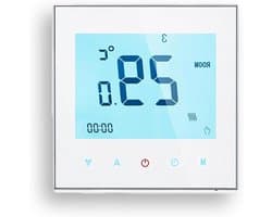 Wi-Fi Thermostaat - Slimme Thermostaat - Energie Besparen - Touchscreen Bediening - 220 Volt - Wit