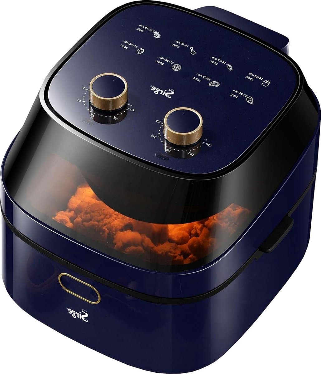 Luchtfriteuse XXL - Airfryer Gezond - Lekker Koken - Gelijkmatig en Knapperig - 7 Liter - Electric Blue — afbeelding 1