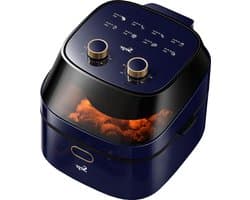 Luchtfriteuse XXL - Airfryer Gezond - Lekker Koken - Gelijkmatig en Knapperig - 7 Liter - Electric Blue