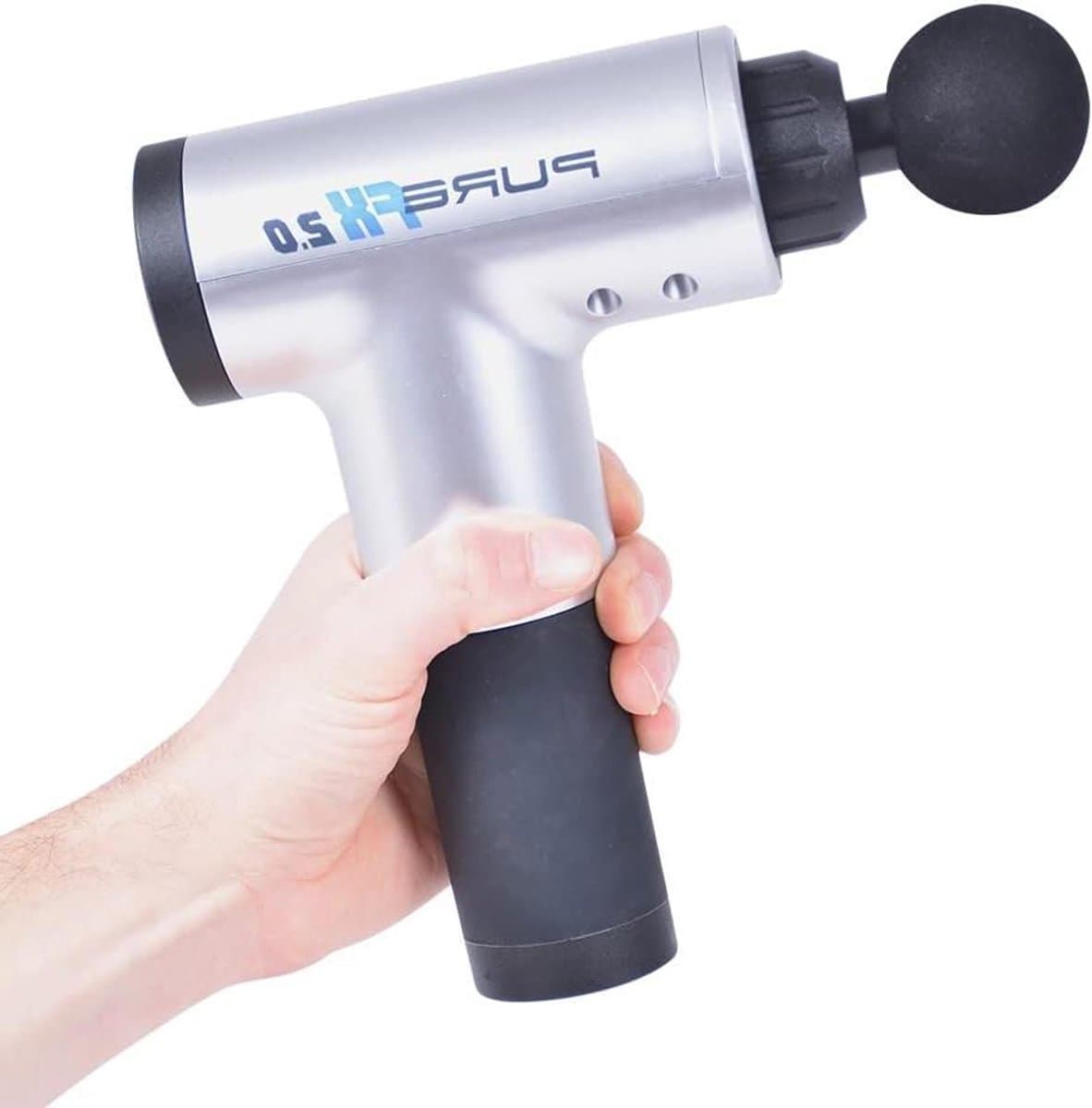 Massagepistool - Spierontspanner - Herstel na sport - 6 snelheden - 4 koppen - Zwart — afbeelding 1