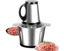 Elektrische Groentesnijder - Mini Keukenmachine - Snelle Ingrediëntenbereiding - Veelzijdig Keukengereedschap - Compact Ontwerp - Zilver