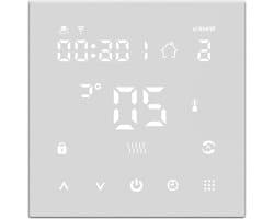Wifi Temperatuurregelaar - Slimme Thermostaat - Vloerverwarming Instellen - Programmeerbaar met Antivries - 86 x 86 x 27 mm - Wit