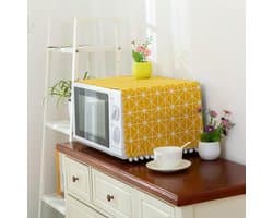 Magnetron Afdekhoes - Magnetronhoes Stofvrij - Keuken Bescherming - Met Opbergvakken - 90x30 cm - Geel