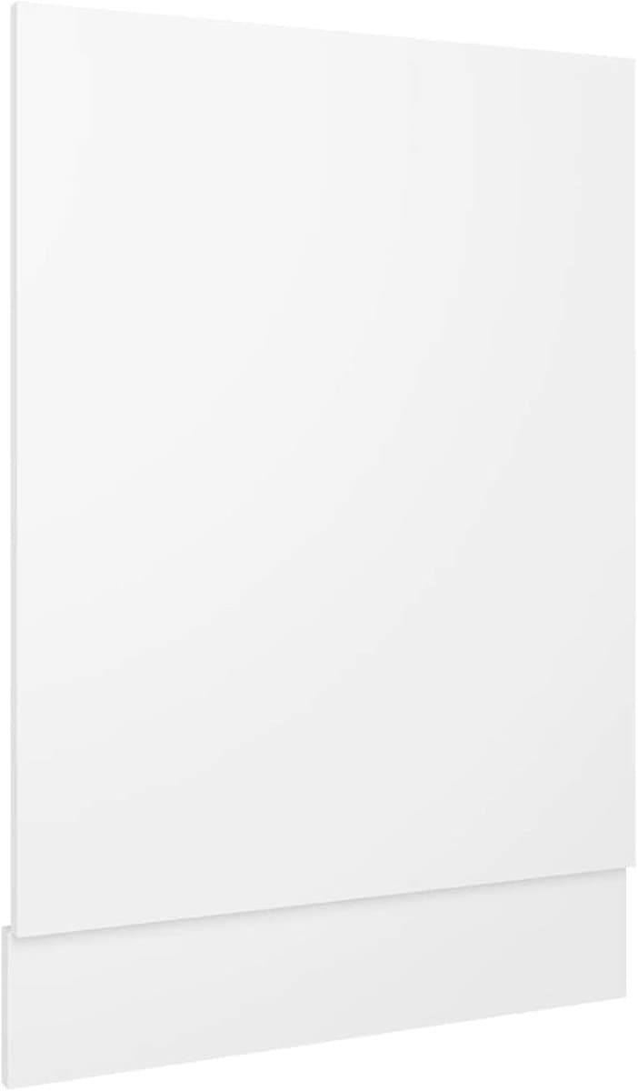 Vaatwasserpaneel met plint - Afwasmachine front - Keuken integratie - Duurzaam spaanplaat - 45 x 67 cm - Hoogglans wit — afbeelding 1