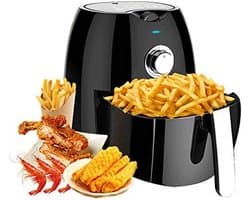 Heteluchtfriteuse - Oven Air Cooker - Gezond Koken - Snelle Luchtcirculatie - 4.5 Liter - Zwart