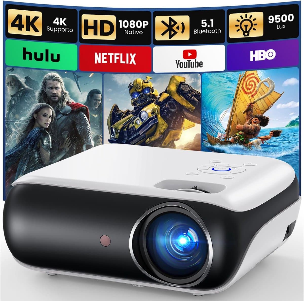 Mini beamer draagbaar - HDMI USB aansluiting - voor thuisbioscoop en presentaties — afbeelding 1