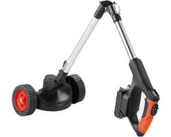 Elektrische Grasmaaier - Opvouwbare Grasmaaier - Gazon Onderhoud - Dual Wheel Assist - 30 cm Snijbreedte - Zwart