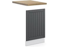 Vaatwasser Frontpaneel Inbouw 45 cm Antraciet Landhuislook en Wit
