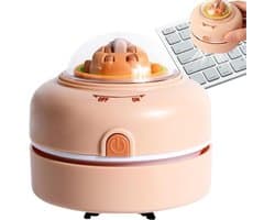 Mini Stofzuiger - Handzaam Model - Bureau Schoonmaken - Draadloze Werking - 8.5 cm Hoog - Bruin