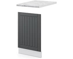 Vaatwasser Paneel - Keukenfront Frontpaneel - Keuken Inrichten - Soft-close Scharnieren - 45 cm Breed - Antraciet