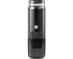 Draagbaar Koffiezetapparaat voor Onderweg - Draadloos voor in de Auto-Capsule Koffie - Gemalen Koffie - Cups - Oplaadbaar - Draagbare Koffiemachine - Zwart-24.5x7.5x7.5cm