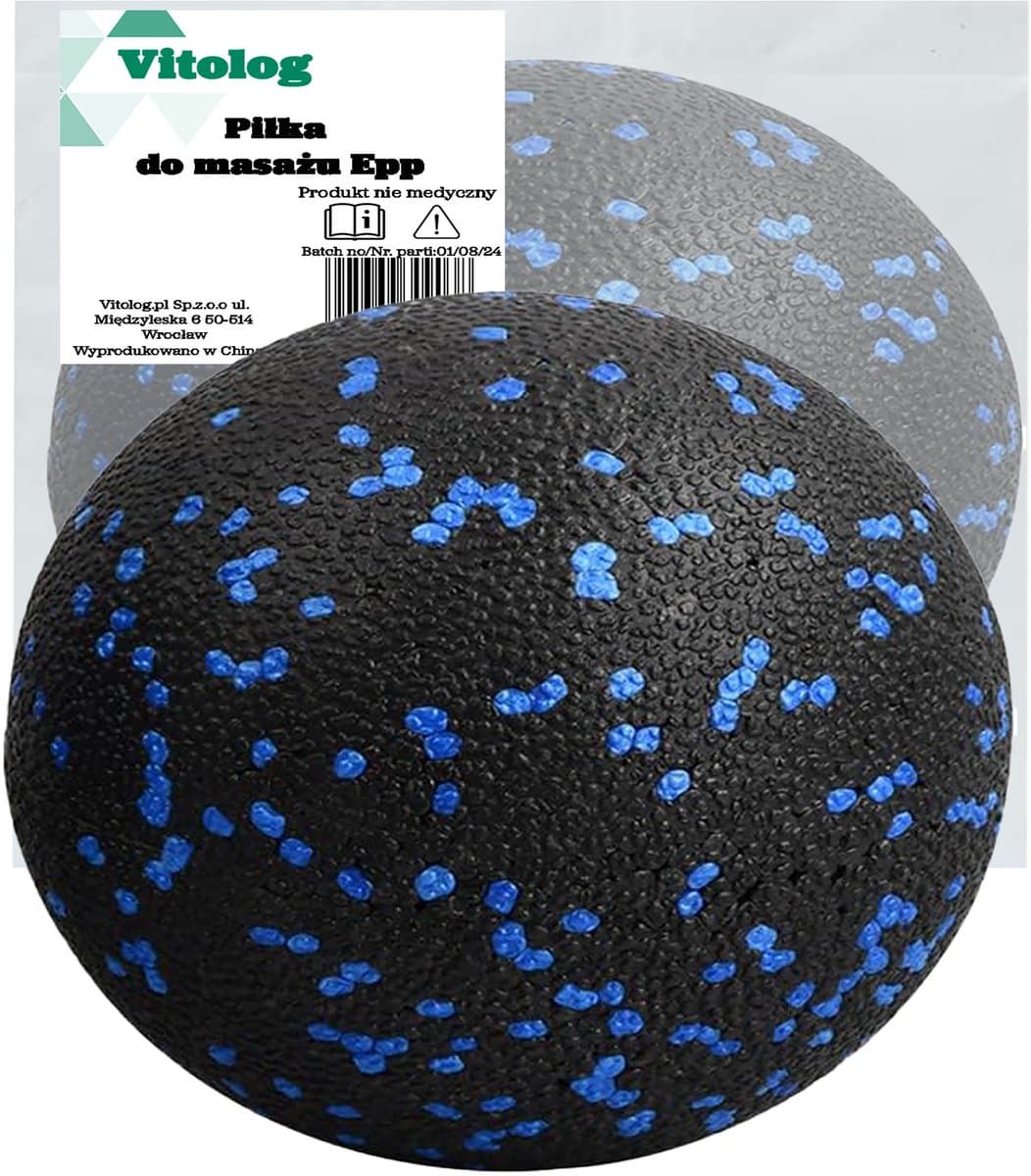 Vitolog EPP Piłka - Massagebal - 8 cm - Zwarte Kleur - Harde Stijfheid — afbeelding 1