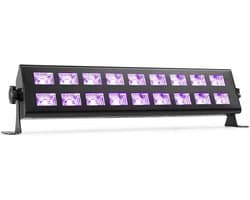 Blacklight - BeamZ BUV293 - LED blacklight bar met 18 UV LED's van 3W