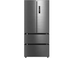 Midea MDRF692FIE46 - Amerikaanse koelkast - Vrijstaand - Frans deur - Roestvrijstaal - 2 deur(en) - Touch - LED - E label - 35 dB - 306 kWh/jaar