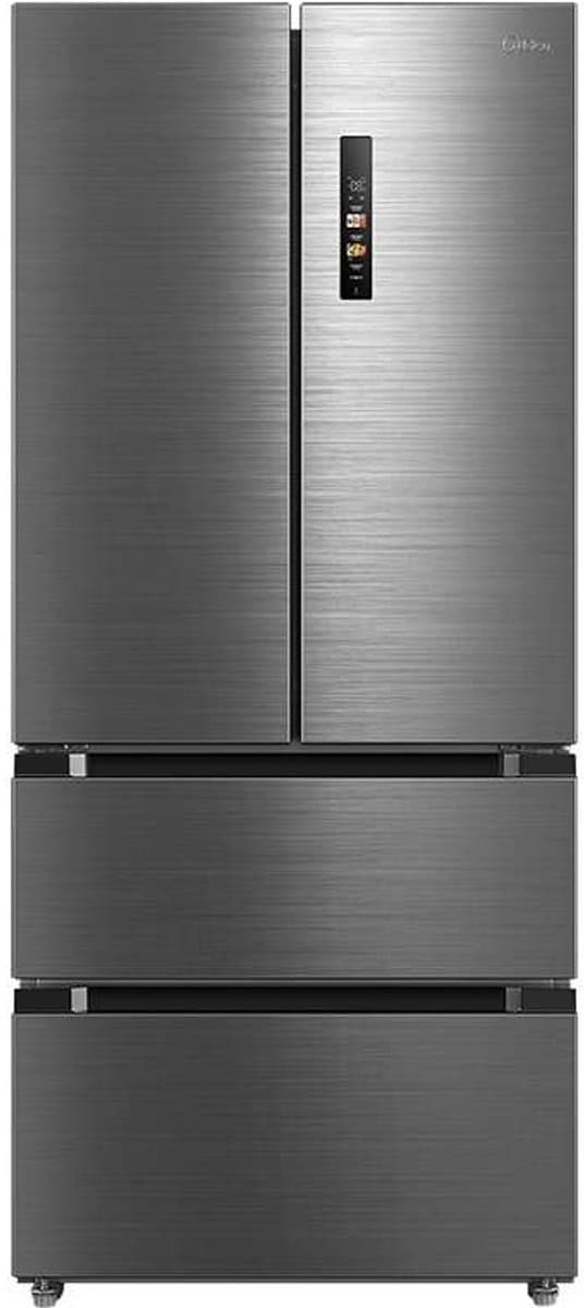 Midea MDRF692FIE46 - Amerikaanse koelkast - Vrijstaand - Frans deur - Roestvrijstaal - 2 deur(en) - Touch - LED - E label - 35 dB - 306 kWh/jaar — afbeelding 1