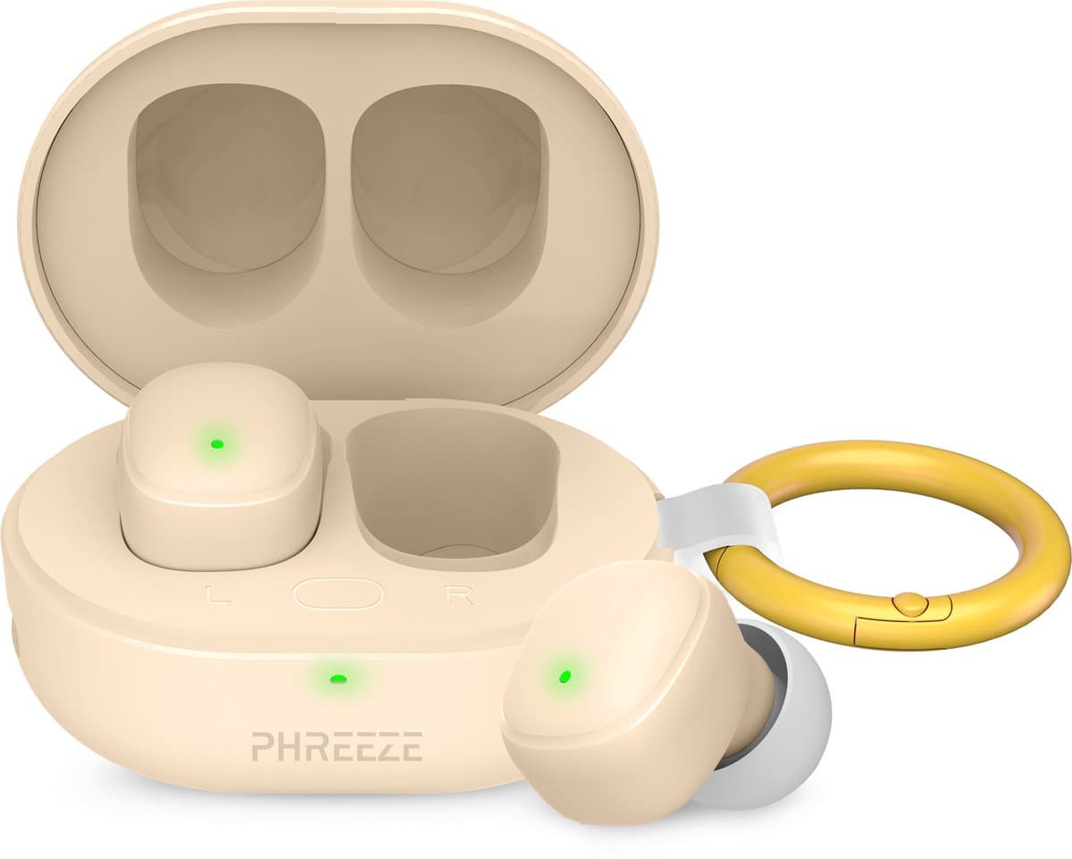 Phreeze Buds Mini - Draadloze Oordopjes - Cremé Kleur - Oortjes Draadloos - Bluetooth 5.4 Oordoppen — afbeelding 1