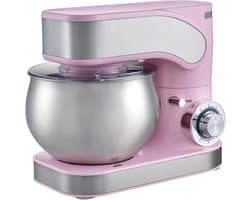 Krachtige Keukenmachine 1600W met Grote RVS Kom van 6,5L - Inclusief Kneedhaak en Garde
