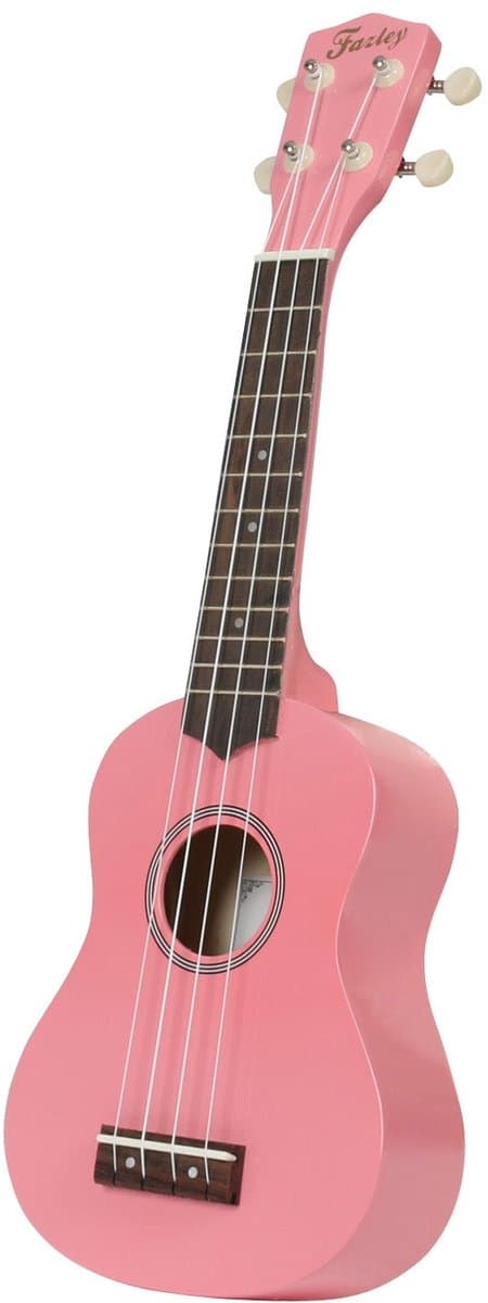 Sopraan Ukelele - Met gratis lessen - Fazley K21P-W - Roze — afbeelding 1