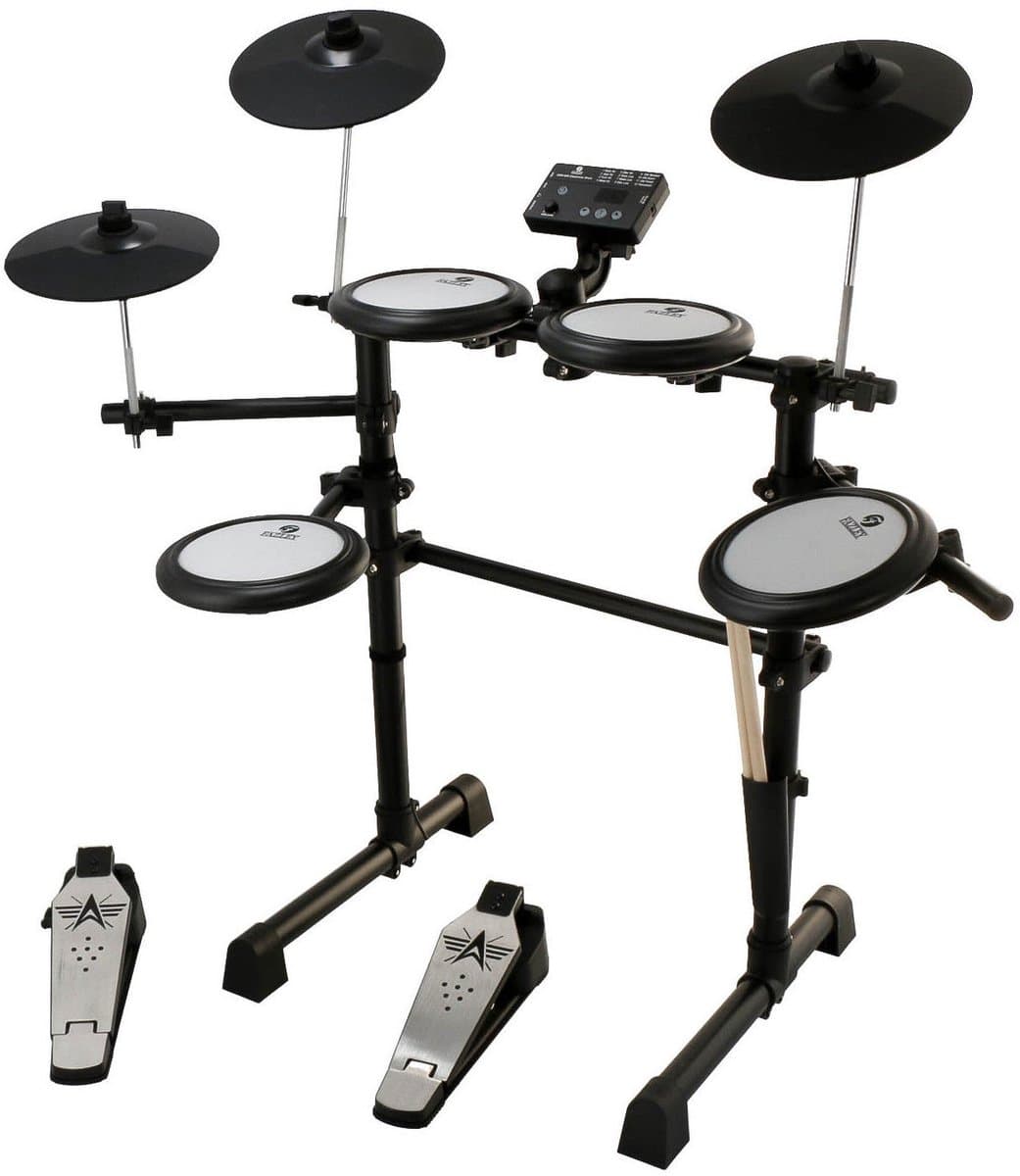 Elektronisch drumstel 6 inch - Met gratis lessen - Fazley DDK-020 - Zwart — afbeelding 1