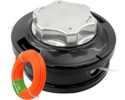 M10 x 1.25 Left Handed Automatische Universele Draad Vervanging Grasmaaier Dual 2 Line Spoelkop met 15m 2.4mm Strimmer String Cord - Tuingereedschap - Accessoires