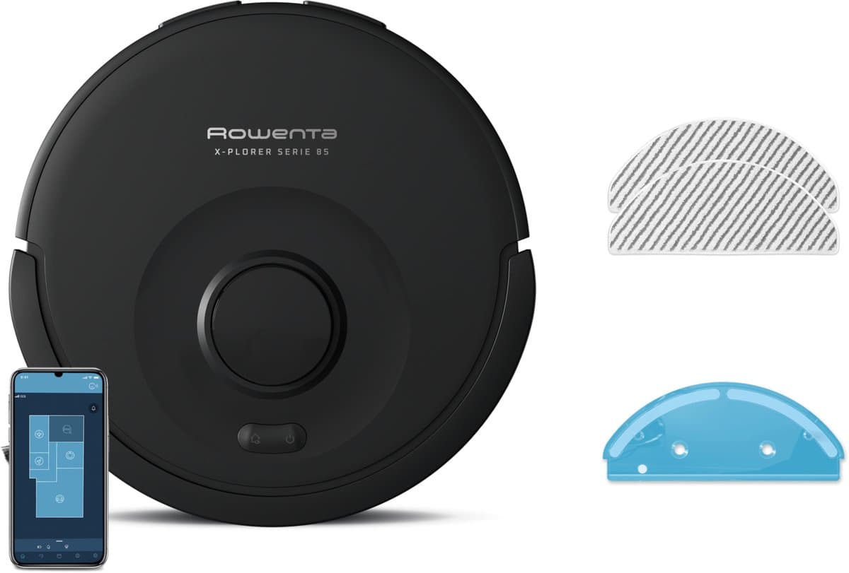 Rowenta X-Plorer Serie 85 RR87C5 - Robotstofzuiger - Met Dweilfunctie - Geschikt voor Alle Vloertypes - Slim Navigatie (Laser) - Hoge zuigkracht (6000 Pa) — afbeelding 1