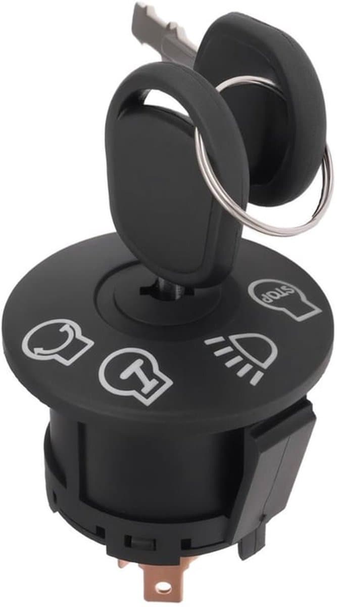 Contactschakelaar Grasmaaier - 4 Posities - Inclusief Sleutels - Zwart - Vervangend Onderdeel - Compatibel met Diverse Modellen - 7 Termi... — afbeelding 1