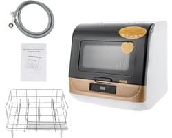 Mini-vaatwasser - Tafelmodel - Keuken Gemak - Drie Wasprogramma's - 45x40x45 cm - Goud