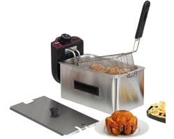 Elektrische Friteuse - Olie Friteuse - Thuis Frituren - Roestvrij Staal - 3 Liter - Zilver