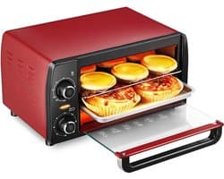 Mini Oven - Compacte Keukenoven - Snel Gerechten Maken - Energiebesparend Design - 12 Liter - Zwart
