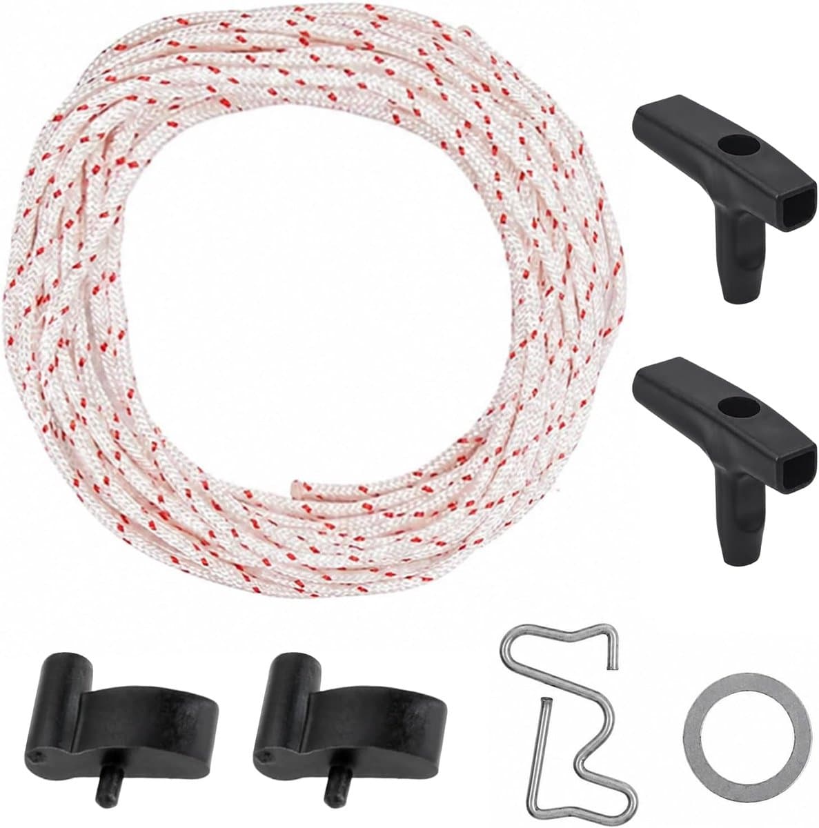 10 meter startkabel grasmaaier met 2 stuks startergreep, 3,5 mm grasmaaierkabel, geschikt voor grasmaaiers - ShopVlot — afbeelding 1