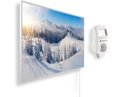 Infrarood Beeldverwarming 300 Watt - Sneeuwlandschap Motief - 1,8 x 50 x 60 cm - Elektrisch - Voor Binnen - Met Smart Thermostaat